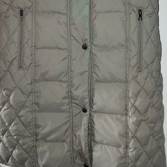 Larry LEVINE DOWN Puffer Trench Coat XS - Picture 3 of 14